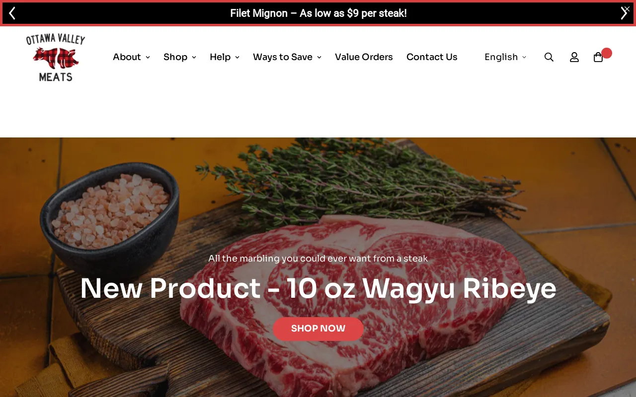 Ottawa Valley Meats screenshot