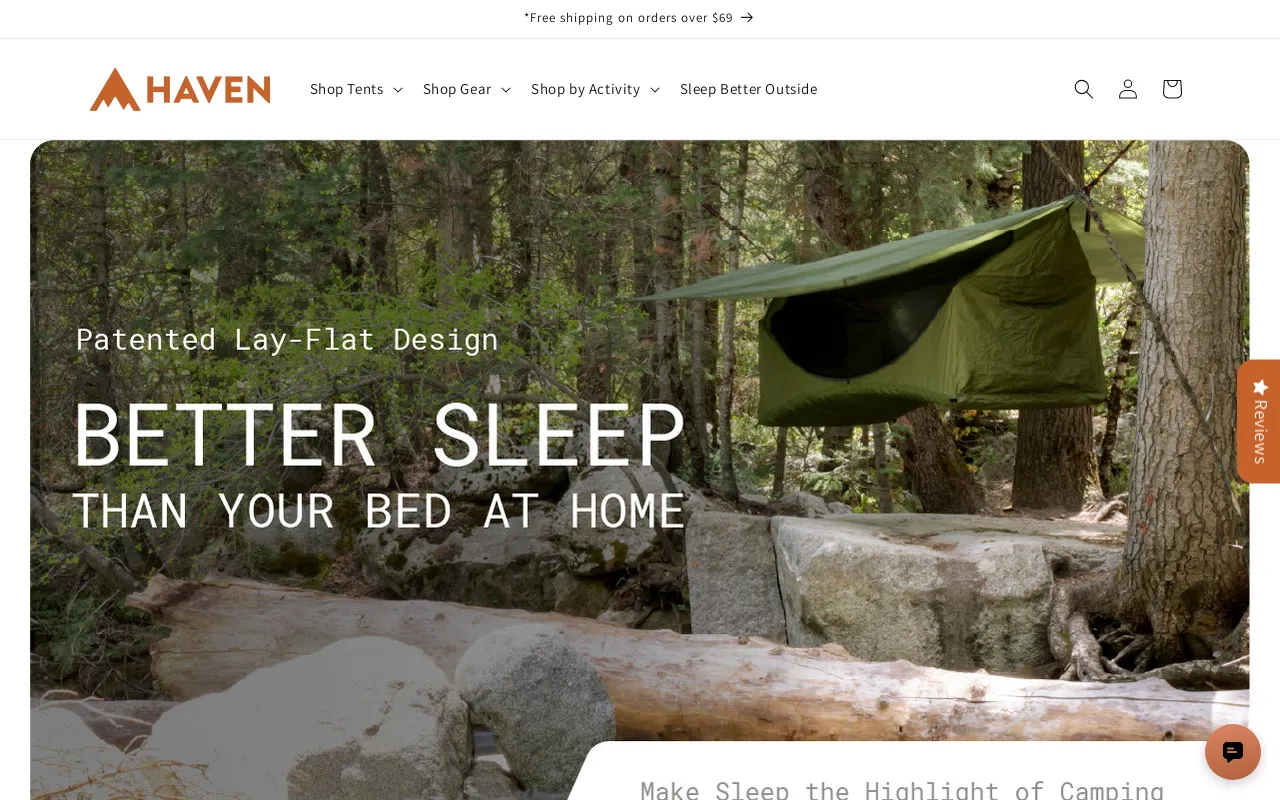 Haven Tents screenshot