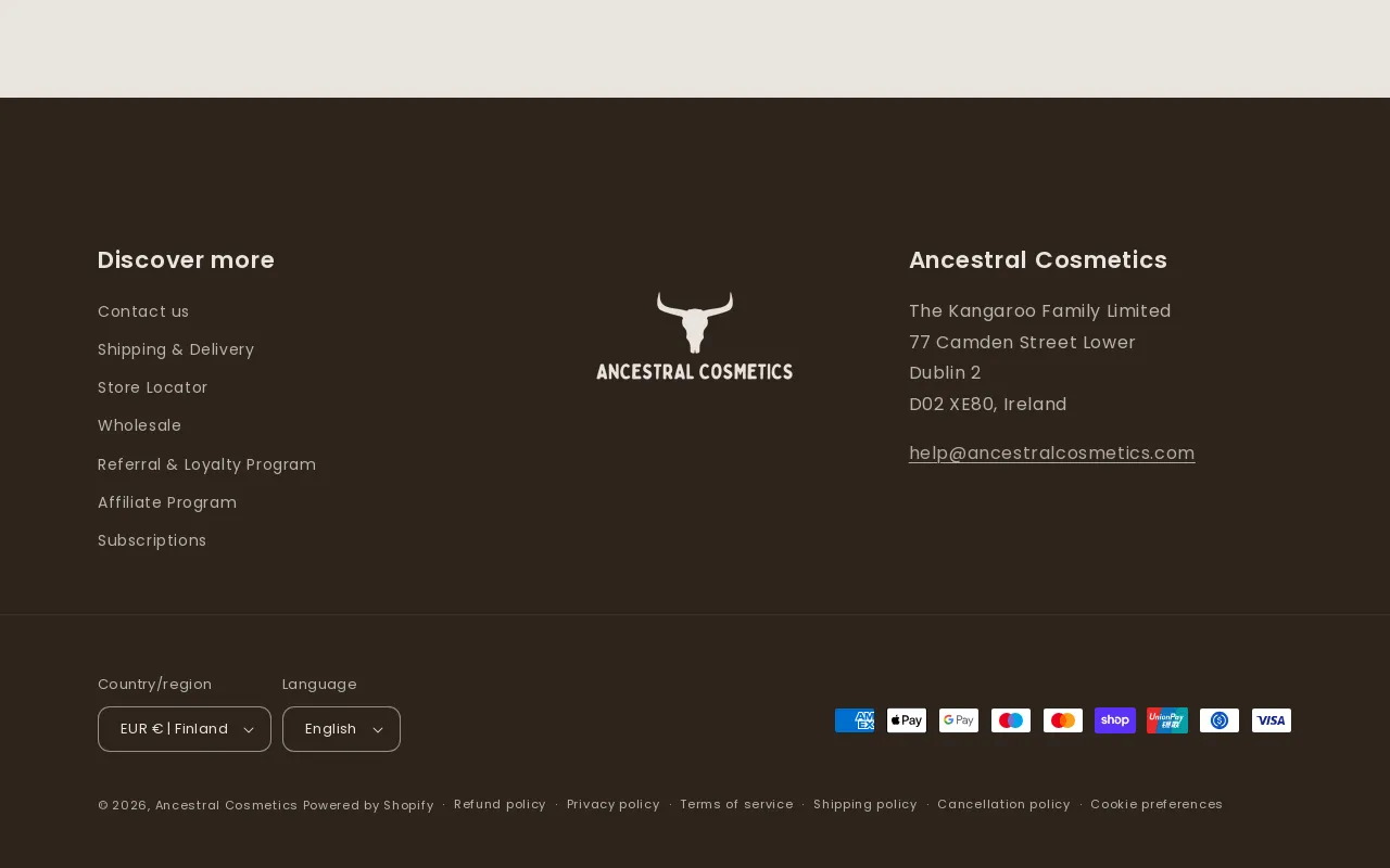 Ancestral Cosmetics screenshot