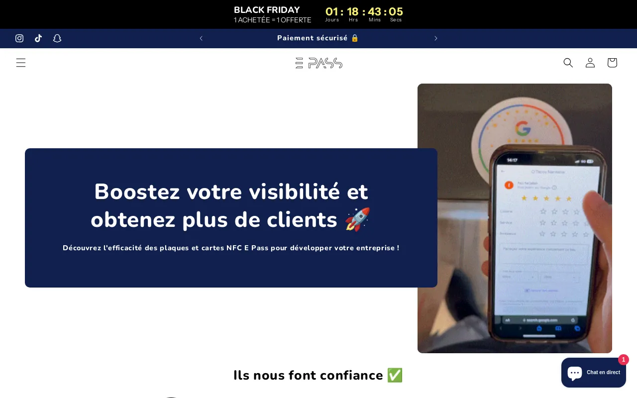 E PASS website screenshot