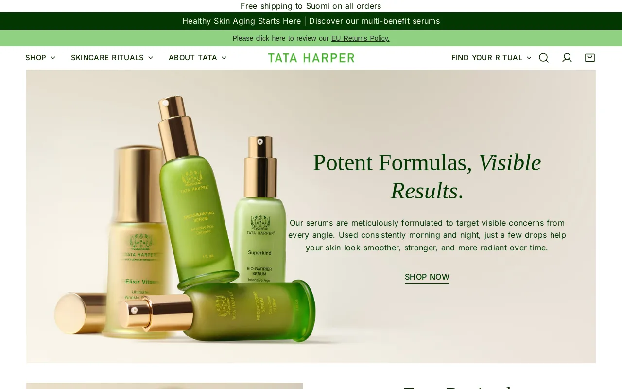 Tata Harper Skincare screenshot