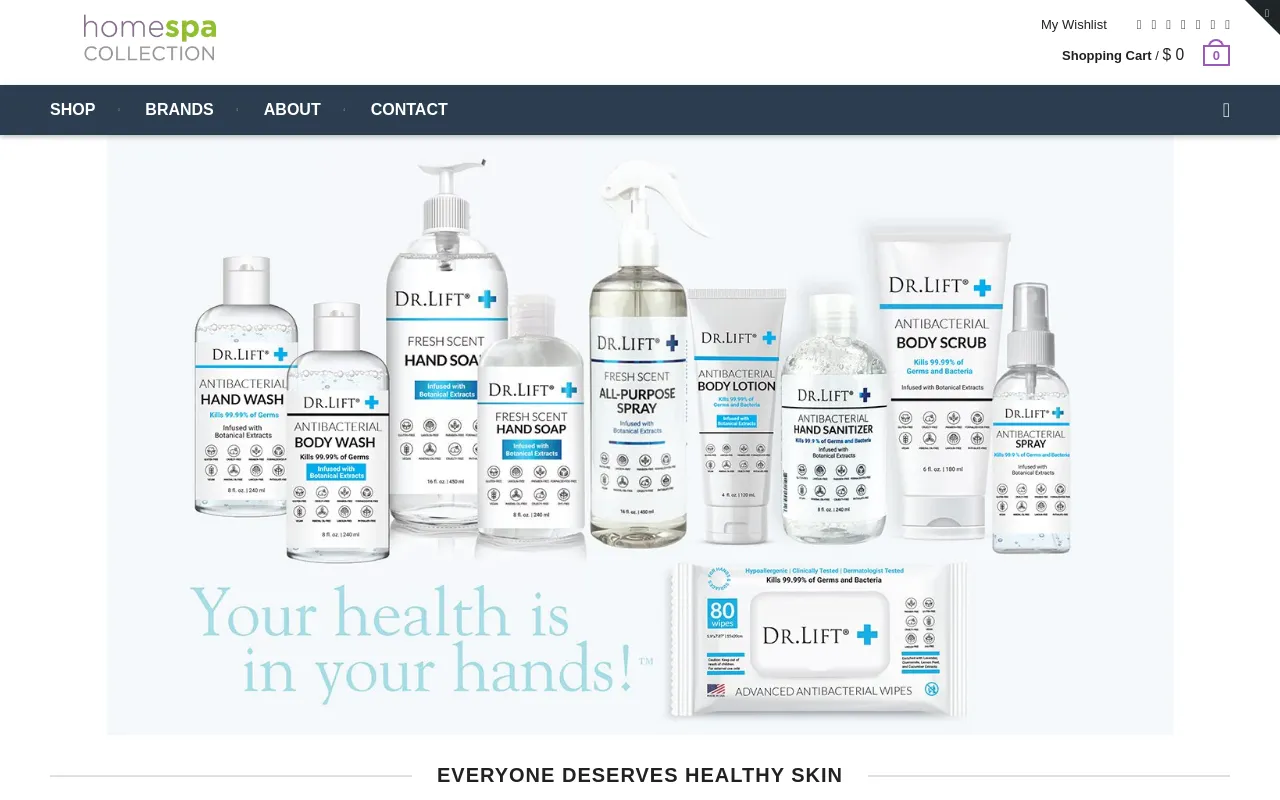 Spa Collection website screenshot