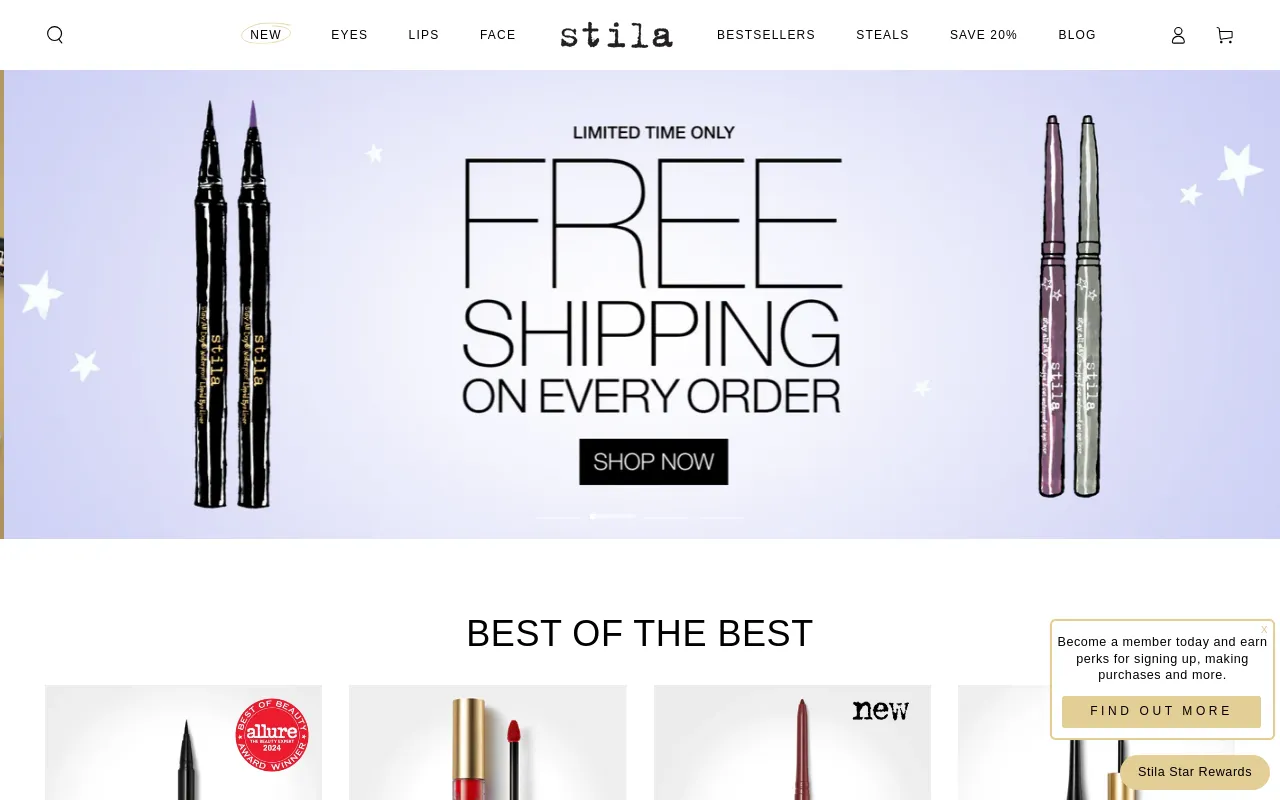 Stila Cosmetics screenshot