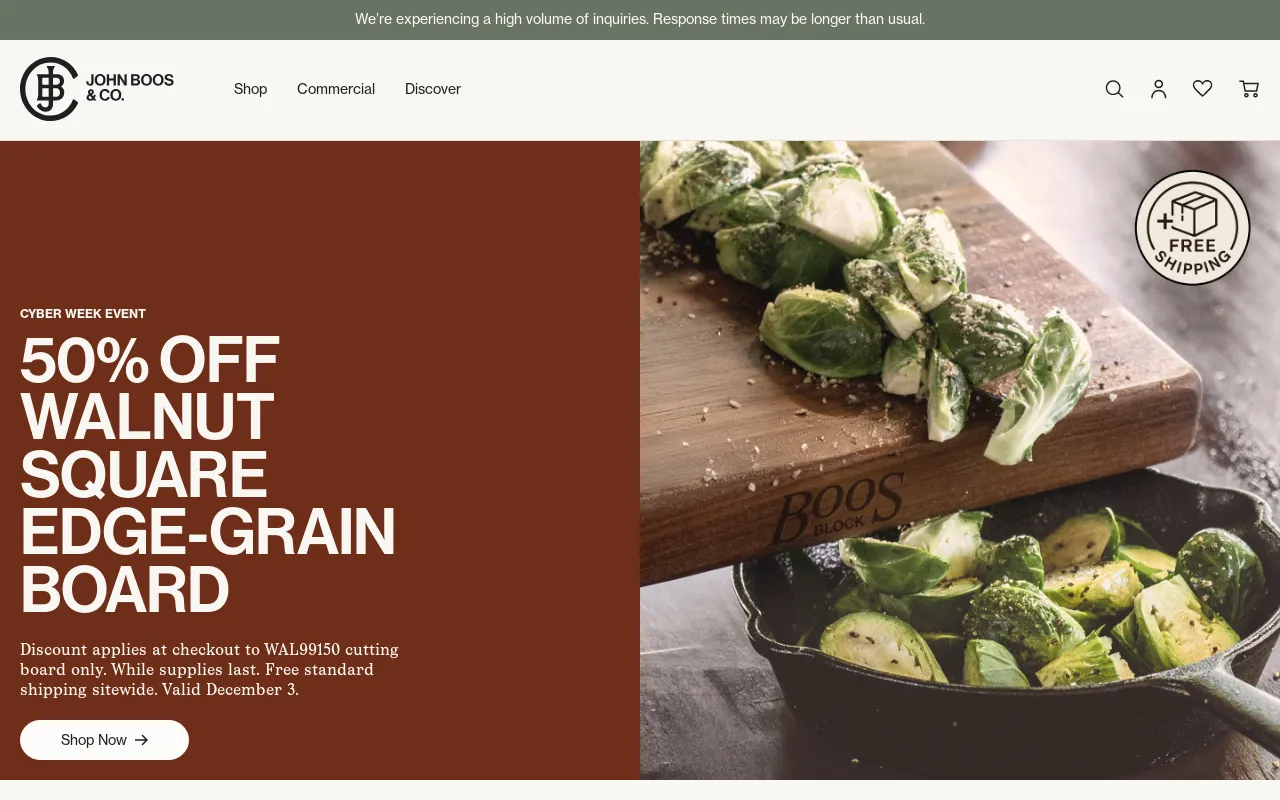 John Boos & Co. screenshot