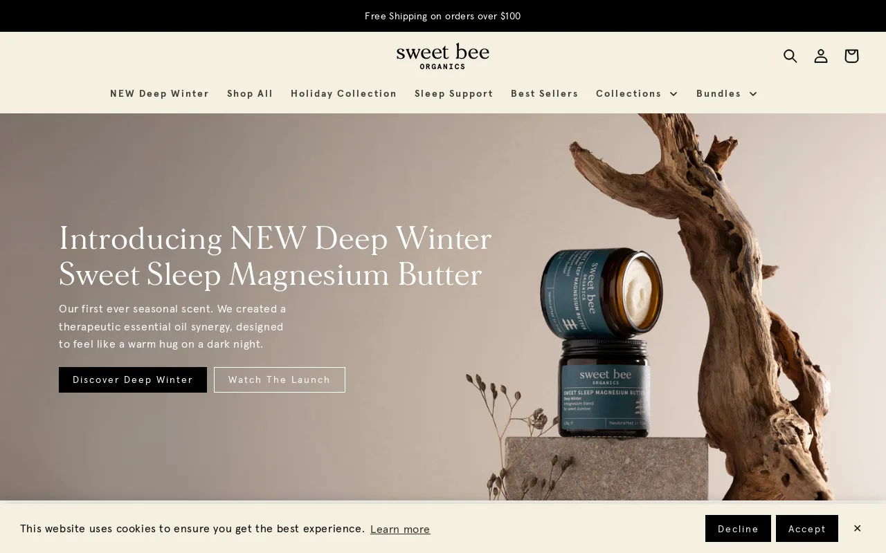 Sweet Bee Organics USA, Inc screenshot