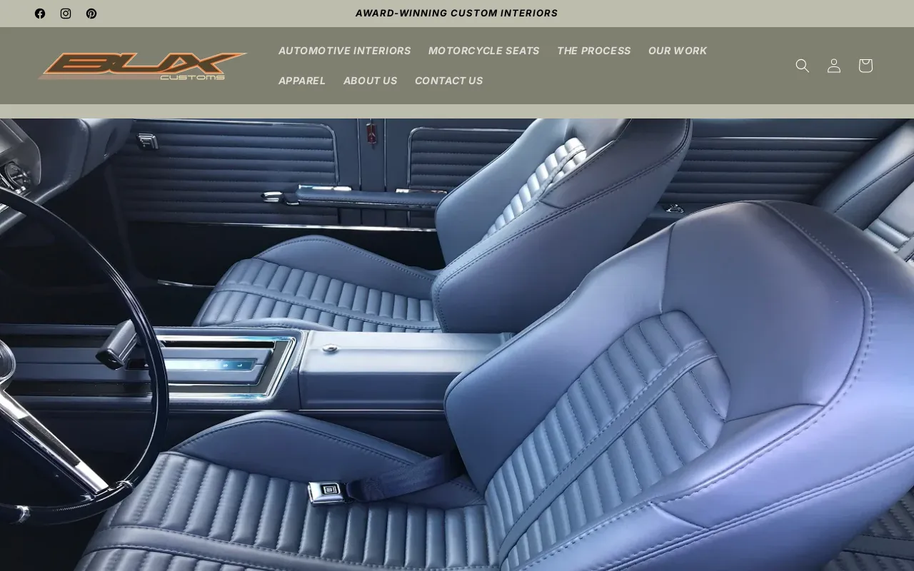 Bux Customs website screenshot