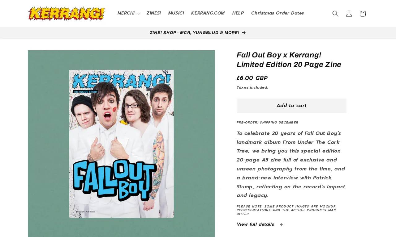 KERRANG website screenshot