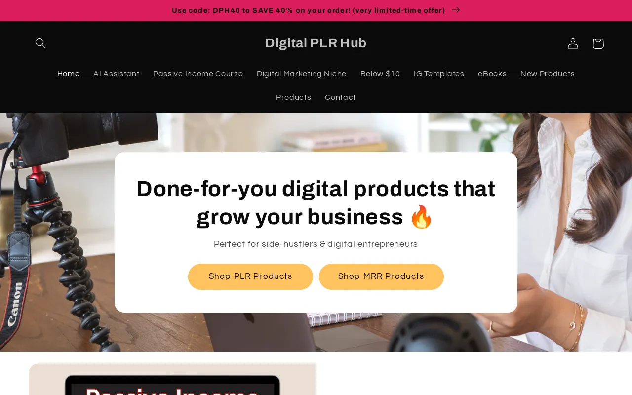 Digital PLR Hub screenshot