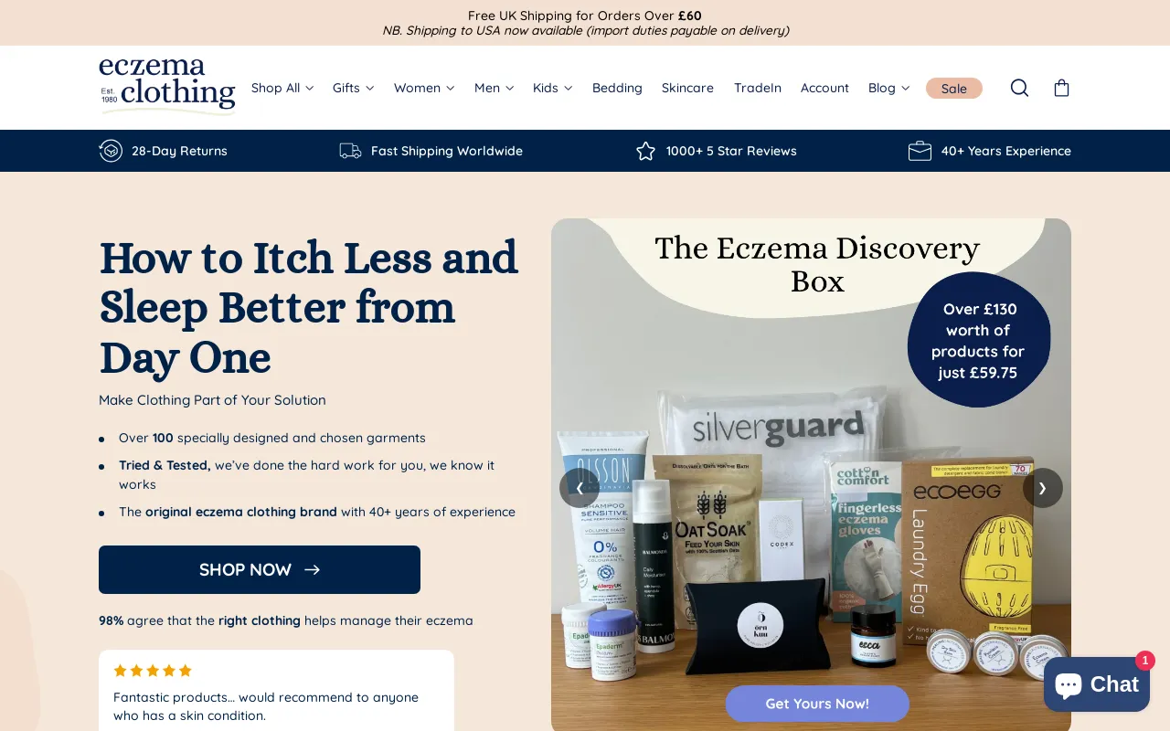 Eczema Clothing screenshot