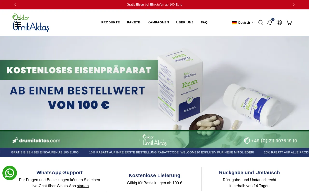 Dr. Ümit Aktaş website screenshot