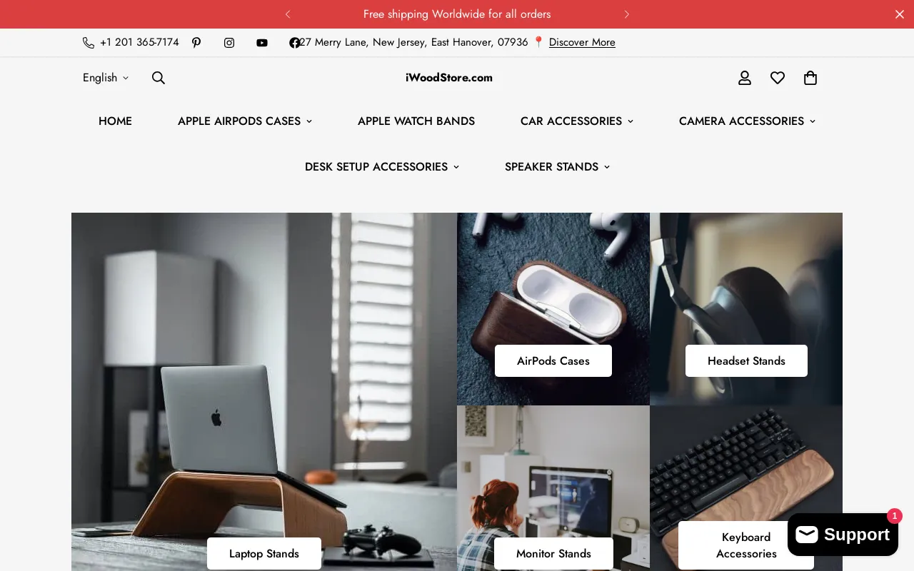 iwoodstore.com website screenshot