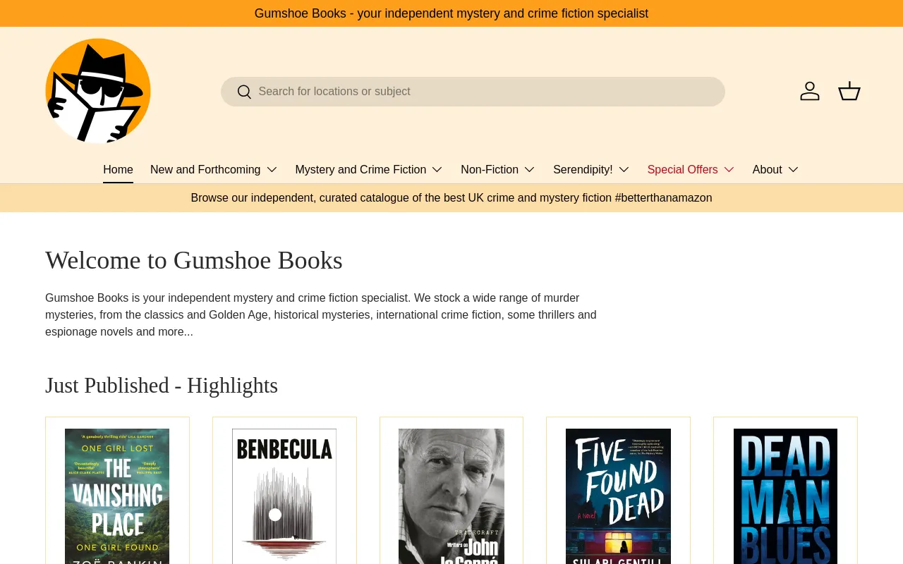 Gumshoe Books screenshot