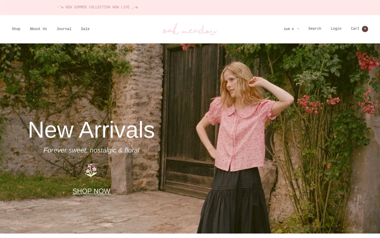 Oak Meadow Clothing screenshot