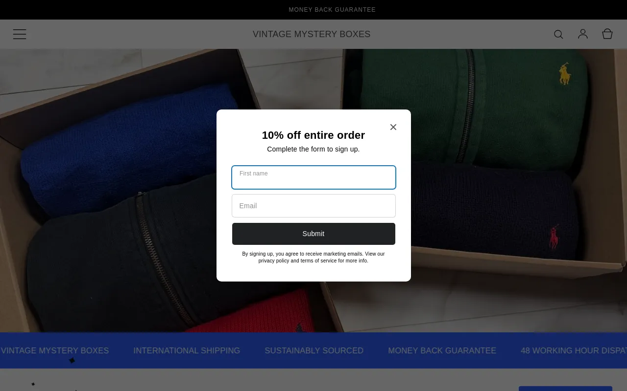 VINTAGE MYSTERY BOXES screenshot