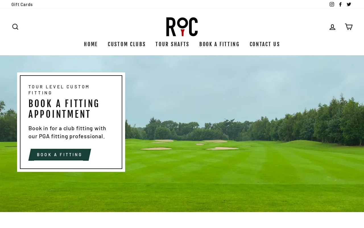 ROC GOLF website screenshot