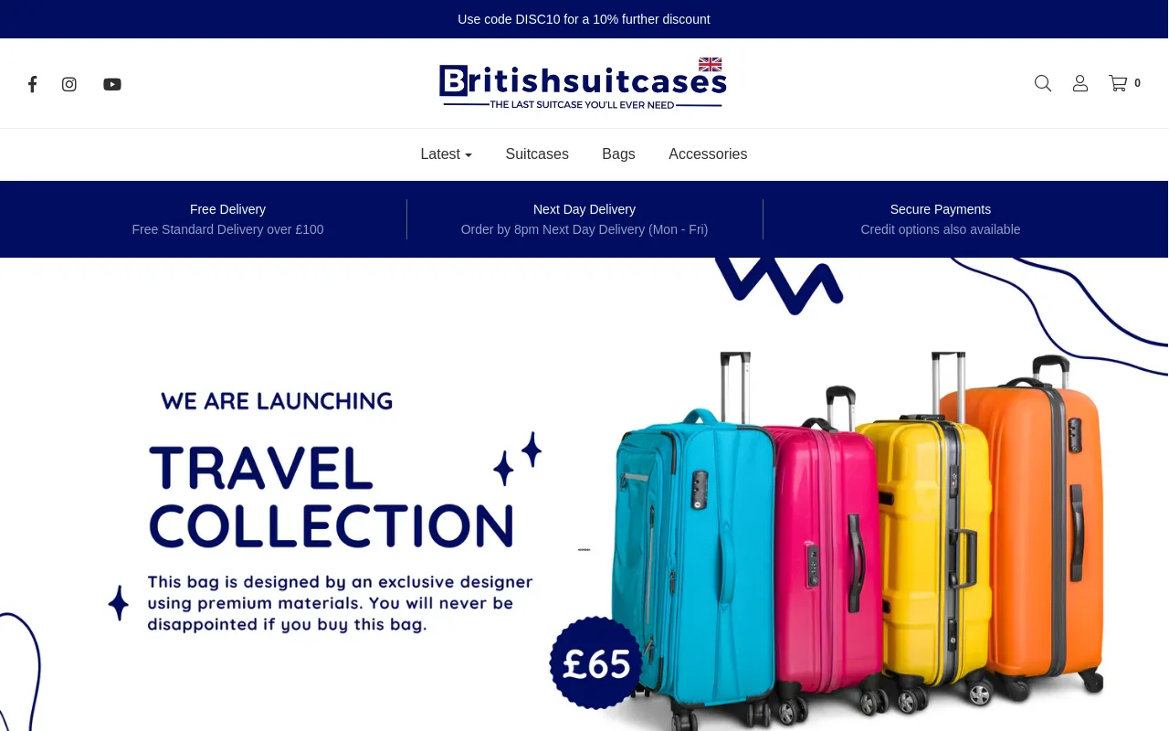 British Suitcases - Best Suitcases in UK screenshot