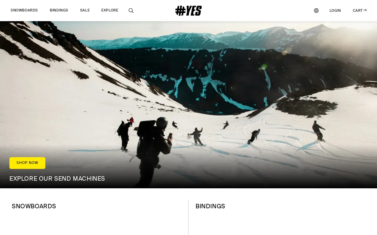 #YES Snowboards US screenshot