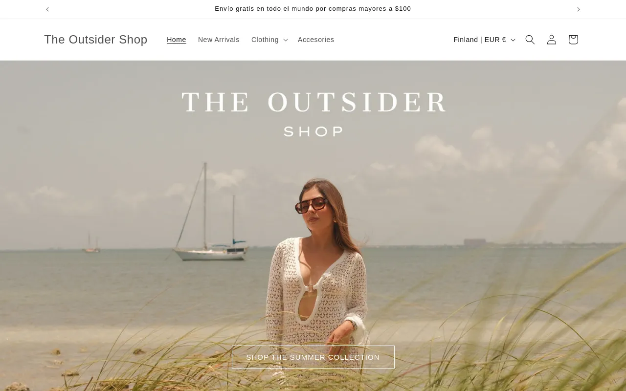The Outsider Shop screenshot