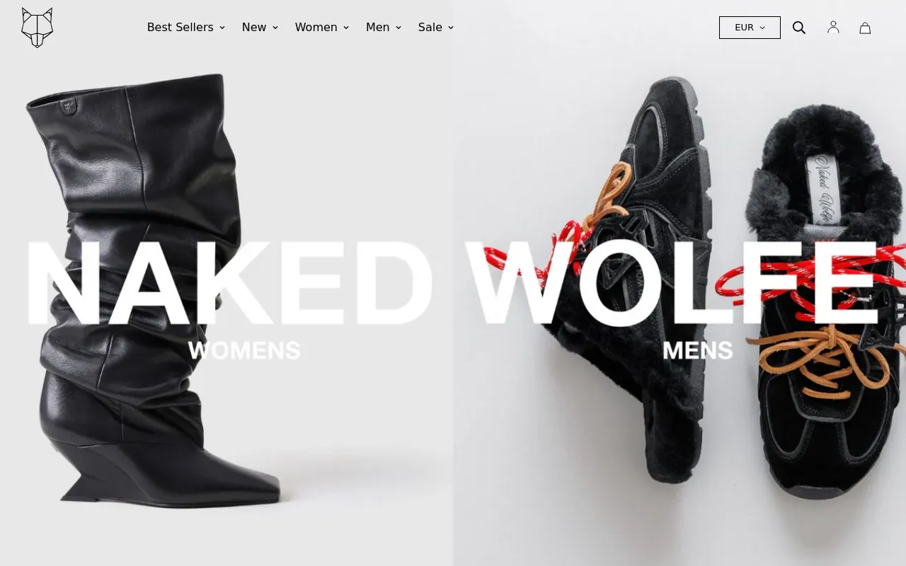 Naked Wolfe Footwear screenshot