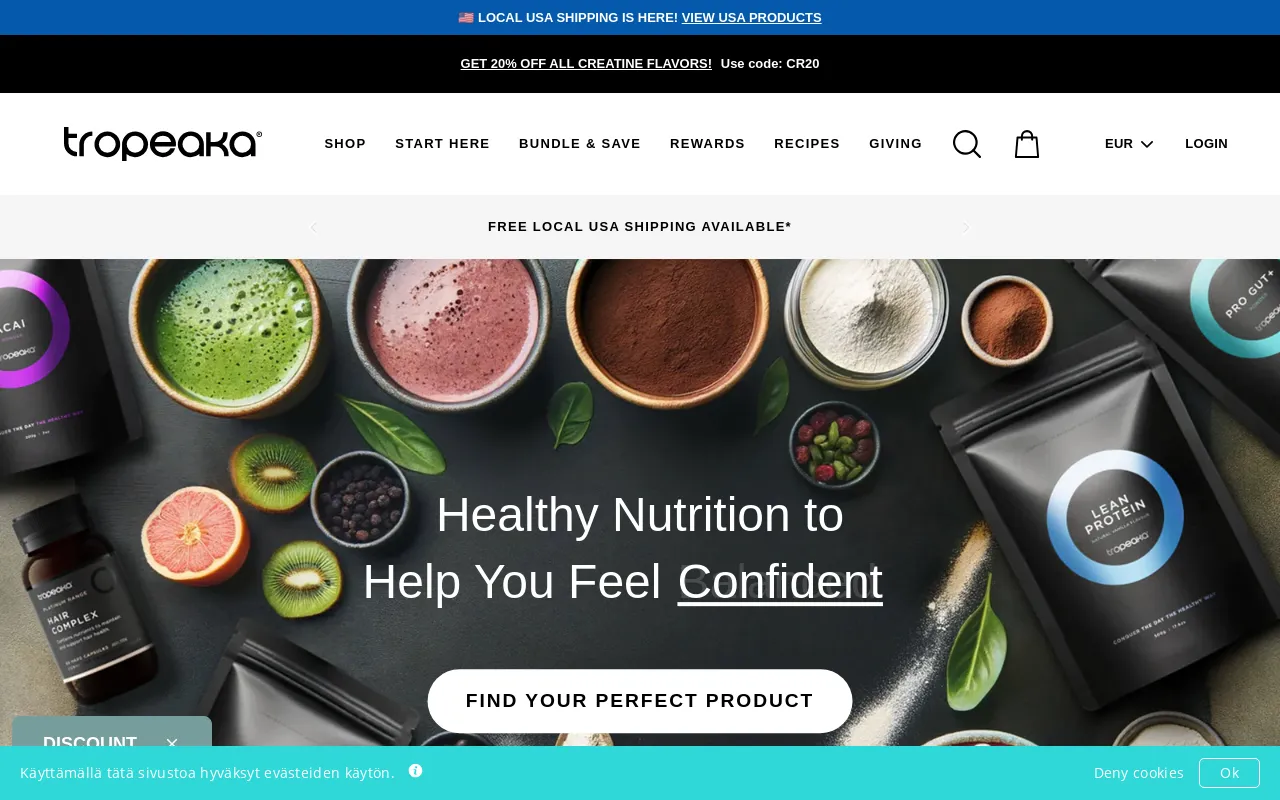 Tropeaka.com screenshot