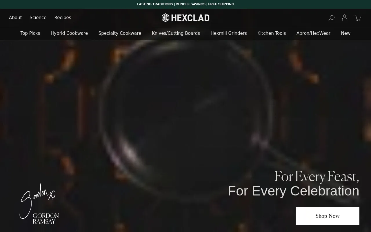 HexClad Cookware UK screenshot