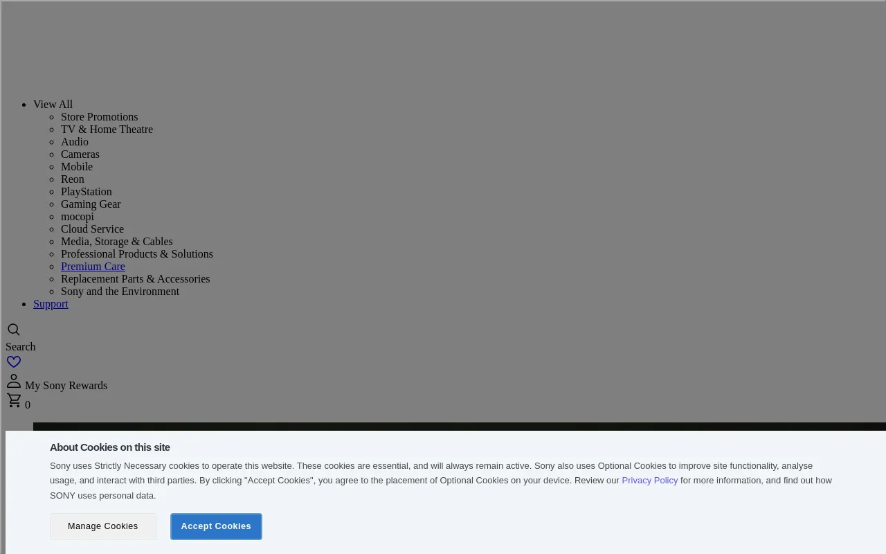 Sony Online Store screenshot