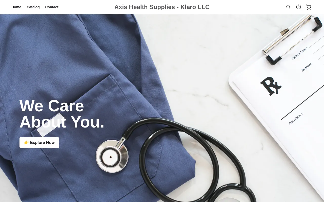 Axis Health Supplies website screenshot