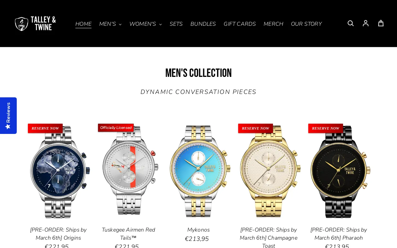 Talley & Twine Watch Company screenshot