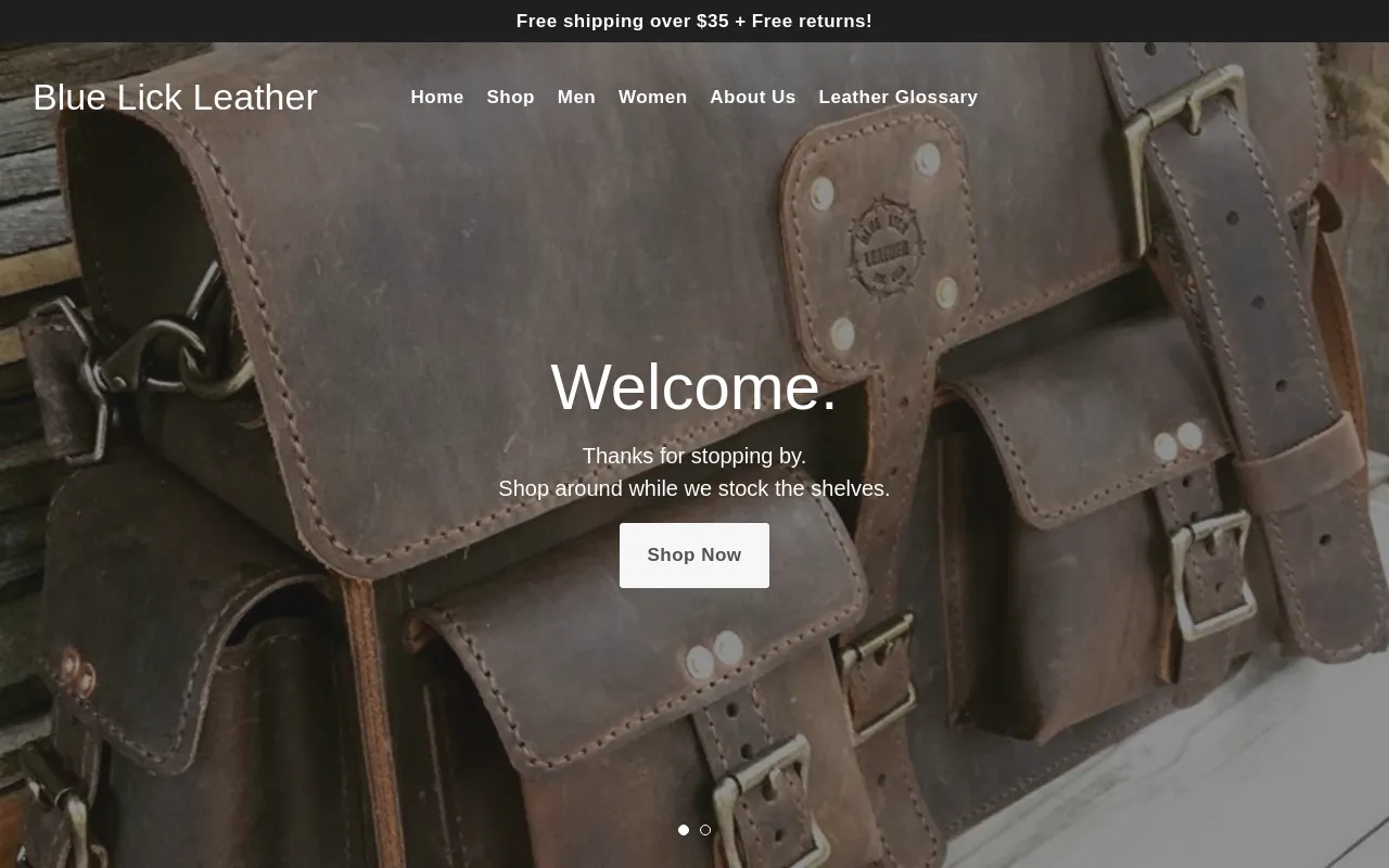 Blue Lick Leather screenshot