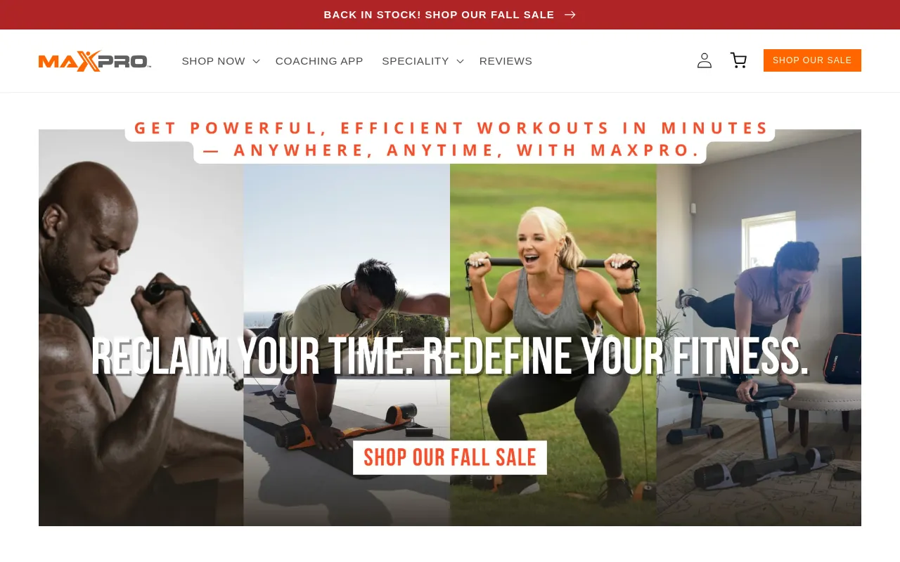 MAXPRO Fitness screenshot