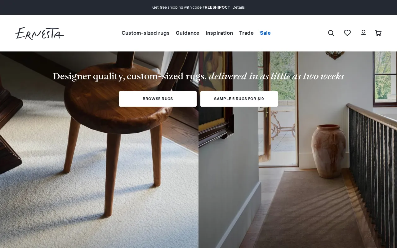 www.ernestarugs.com screenshot