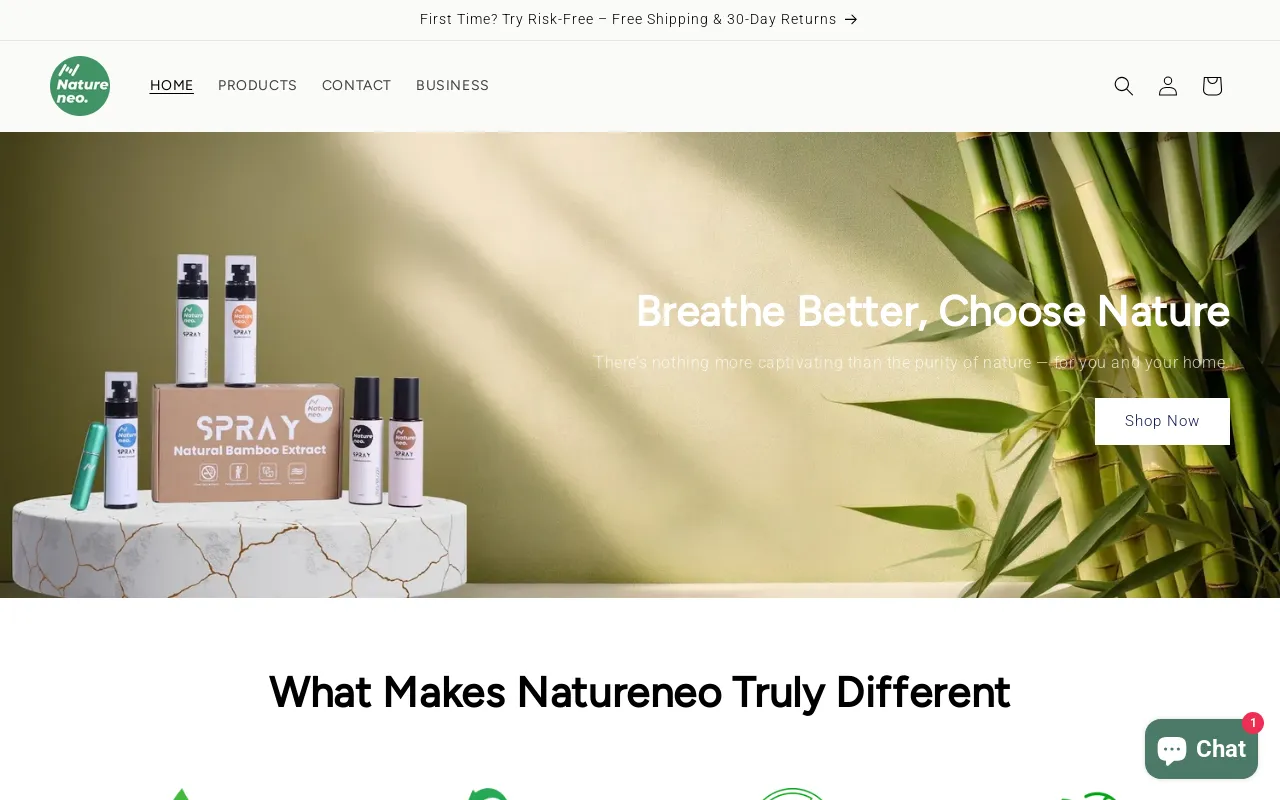 Natureneo website screenshot