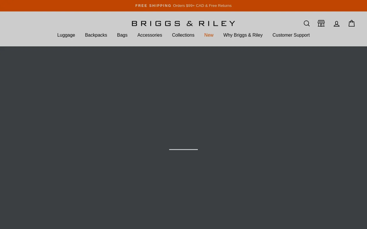 Briggs & Riley Canada screenshot