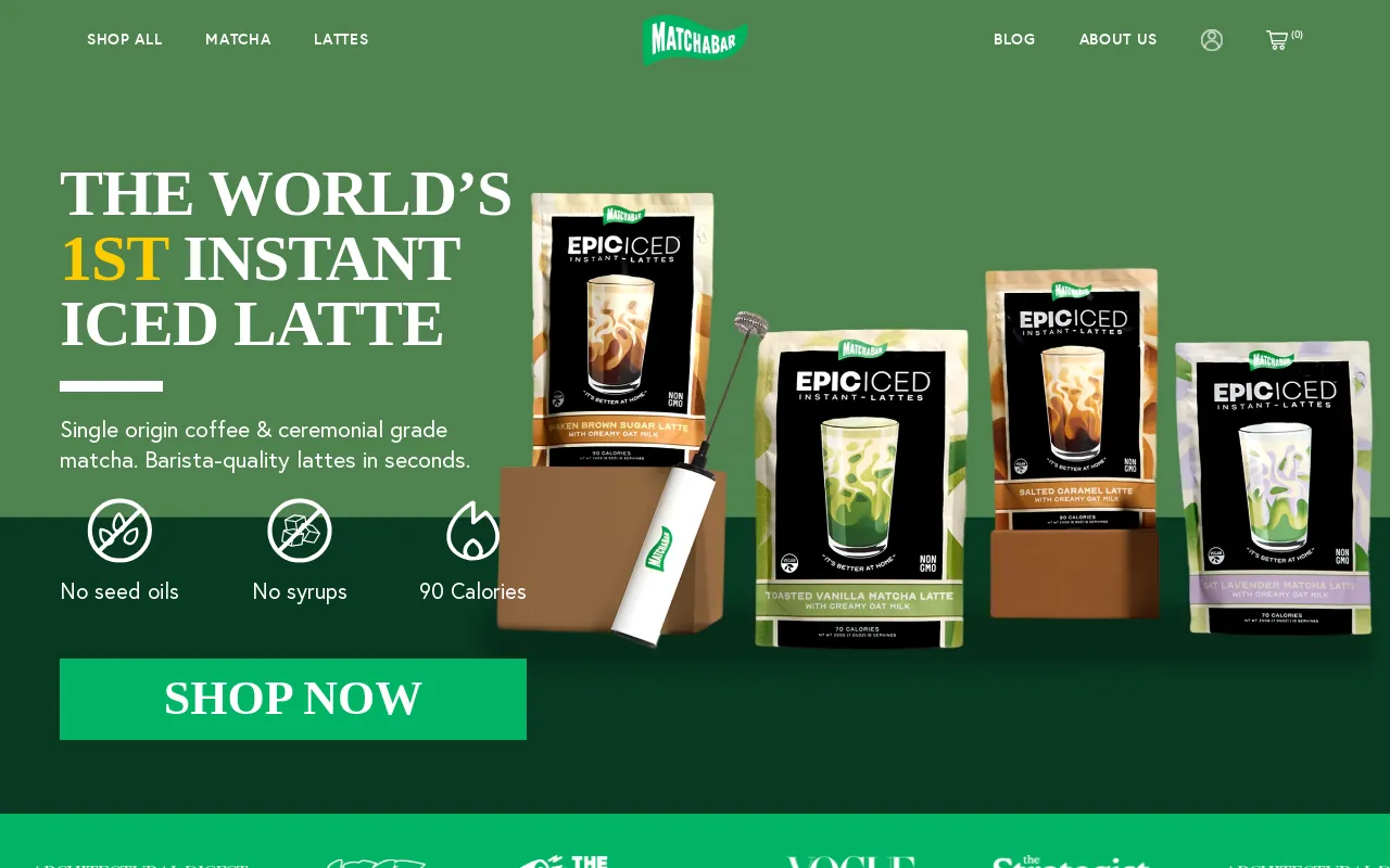 MatchaBar screenshot