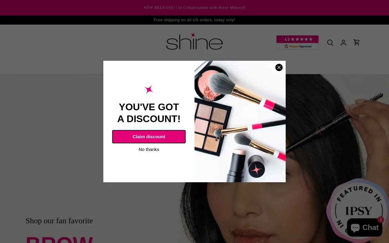 Shine Cosmetics screenshot
