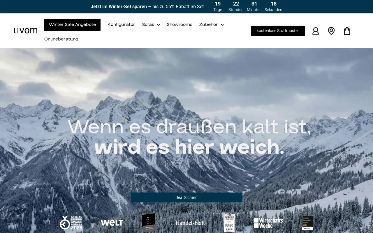 Livom website screenshot