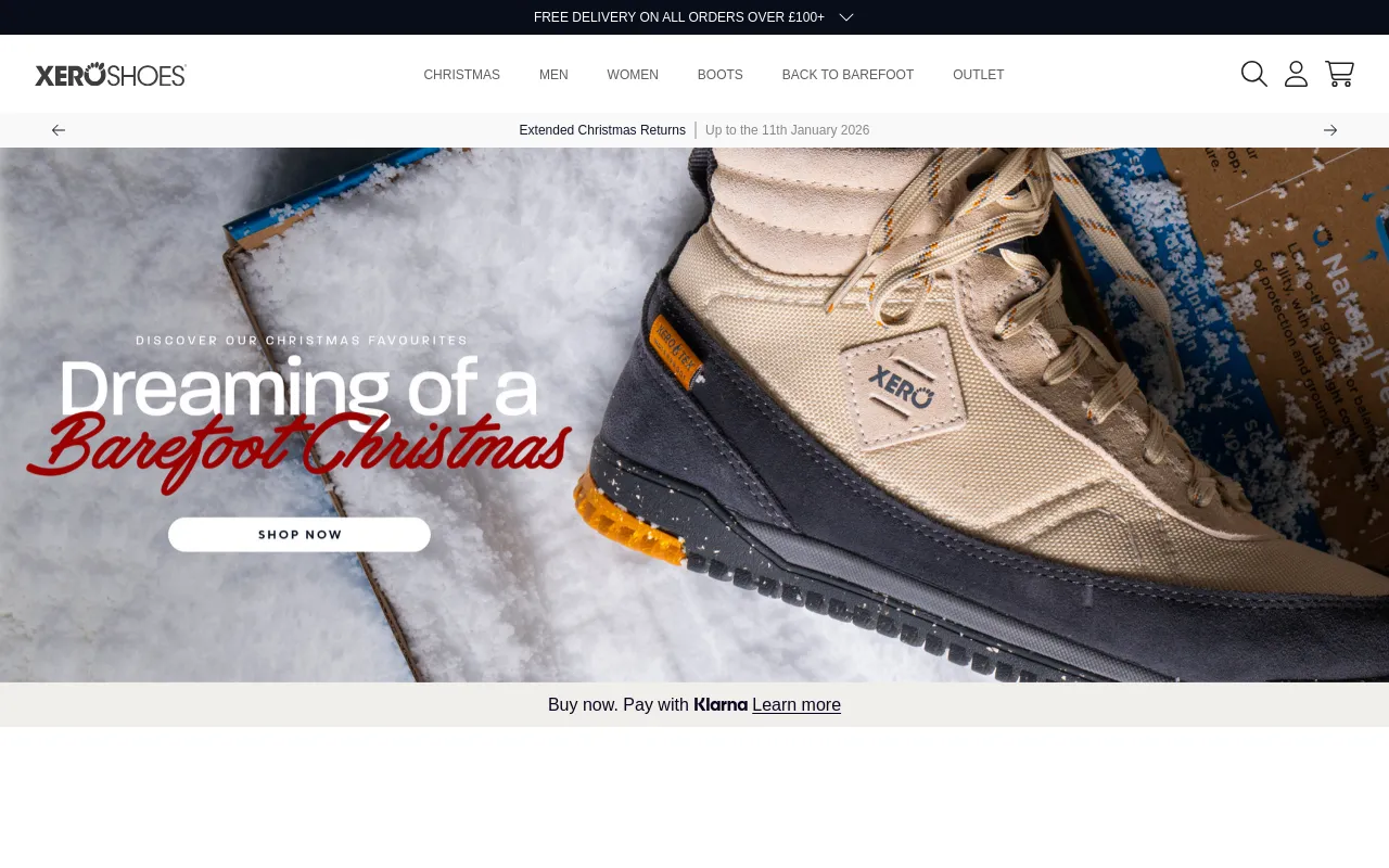 Xero Shoes UK screenshot