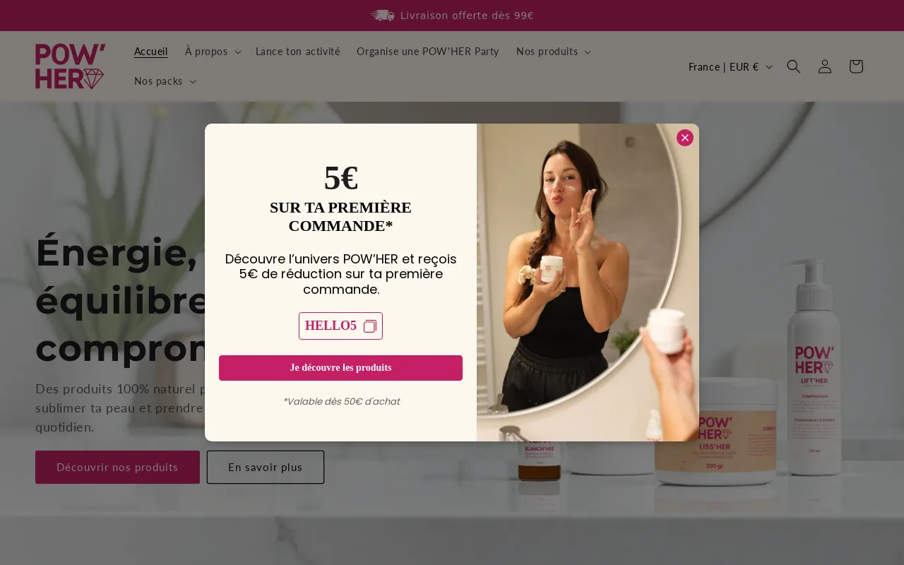 POW'HER website screenshot