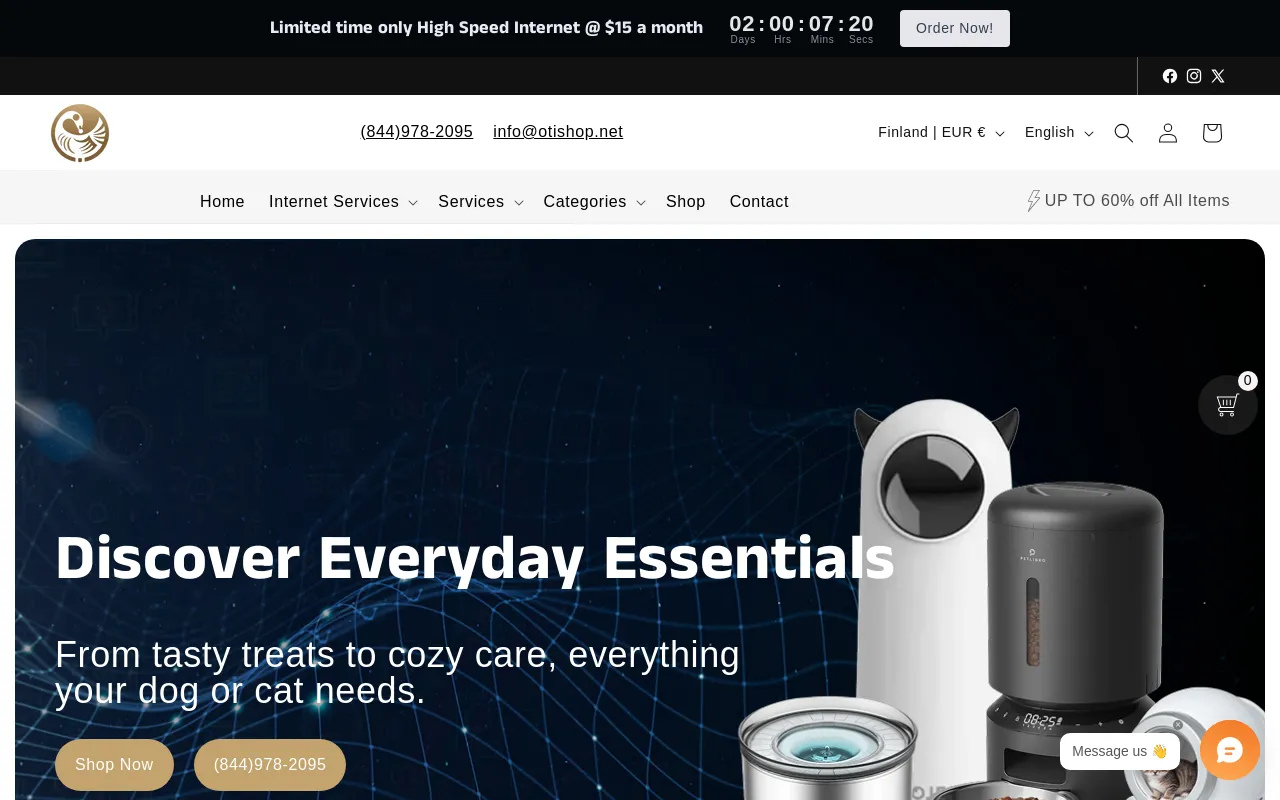 OTI Store website screenshot