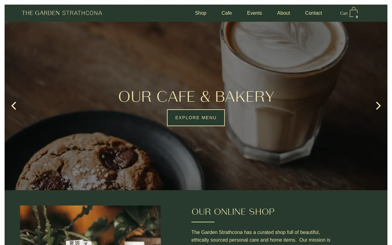 The Garden Strathcona website screenshot