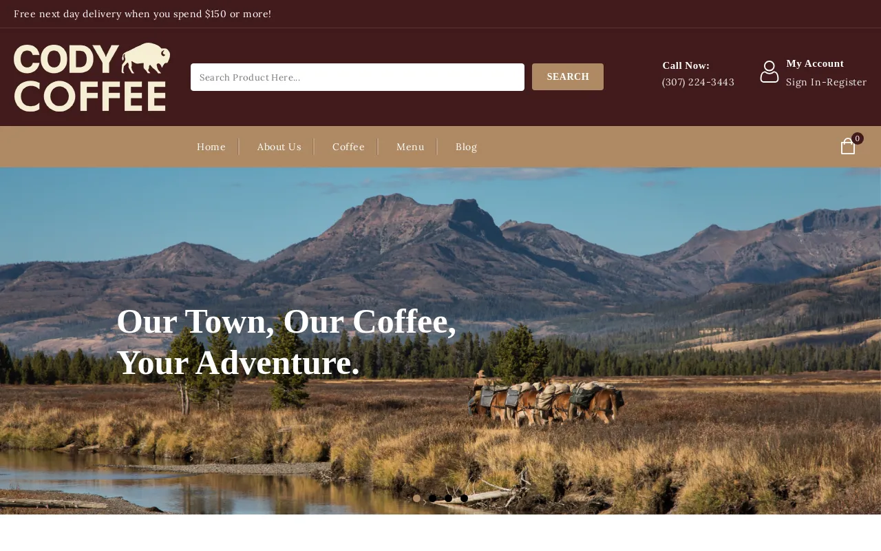 cody coffee website screenshot