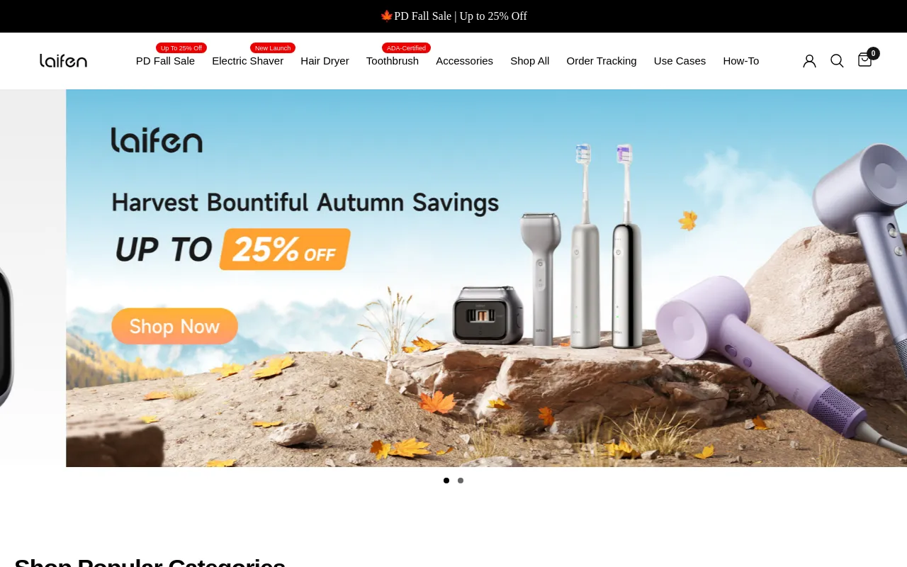 Official Laifen® Website screenshot