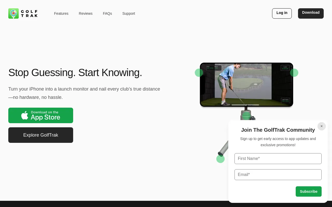 GolfTrak screenshot