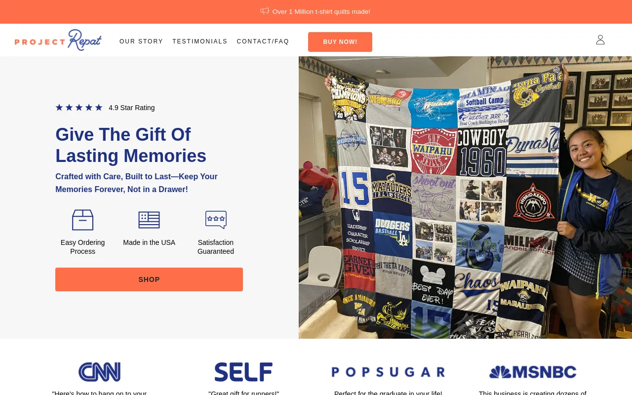 Project Repat T Shirt Quilts screenshot
