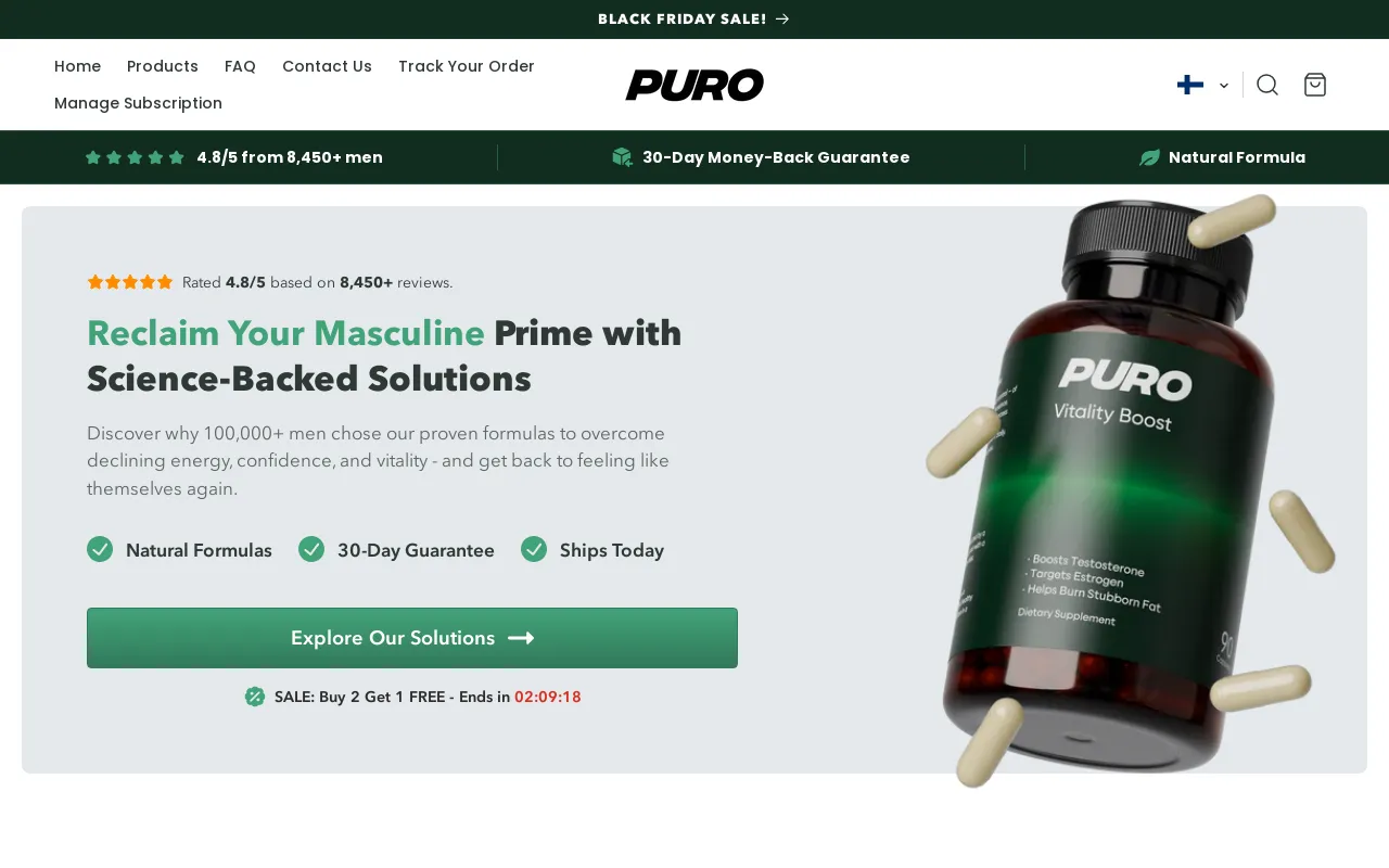 Puro website screenshot