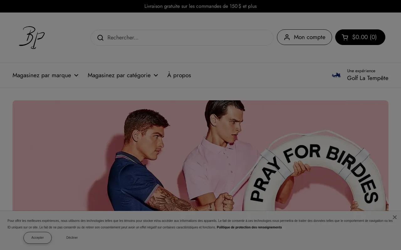 Boutique du pro.ca website screenshot