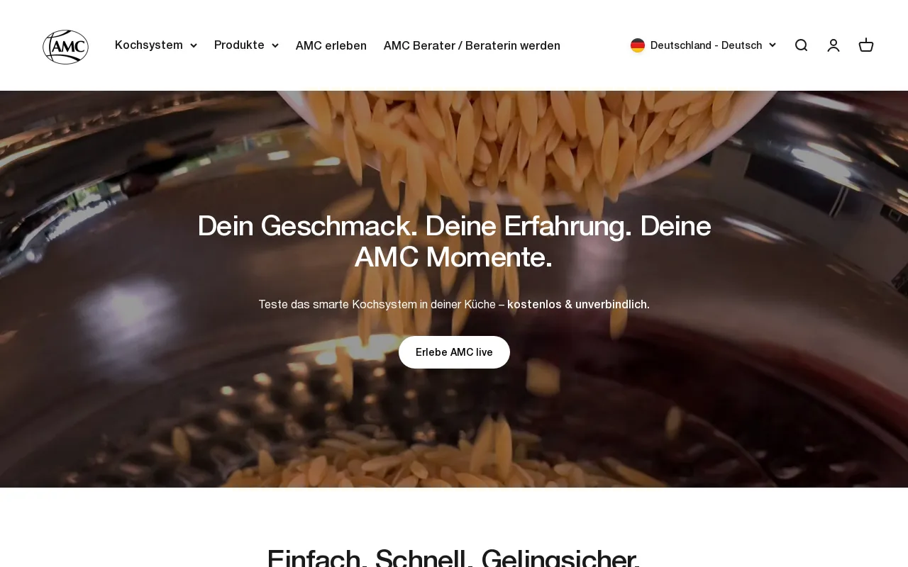 Shop AMC Deutschland website screenshot