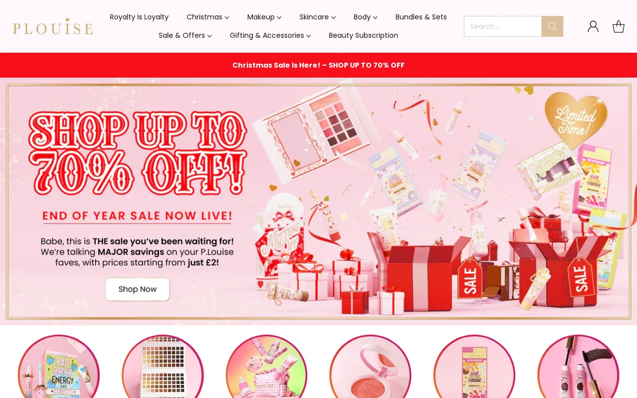 P. Louise Cosmetics USA screenshot