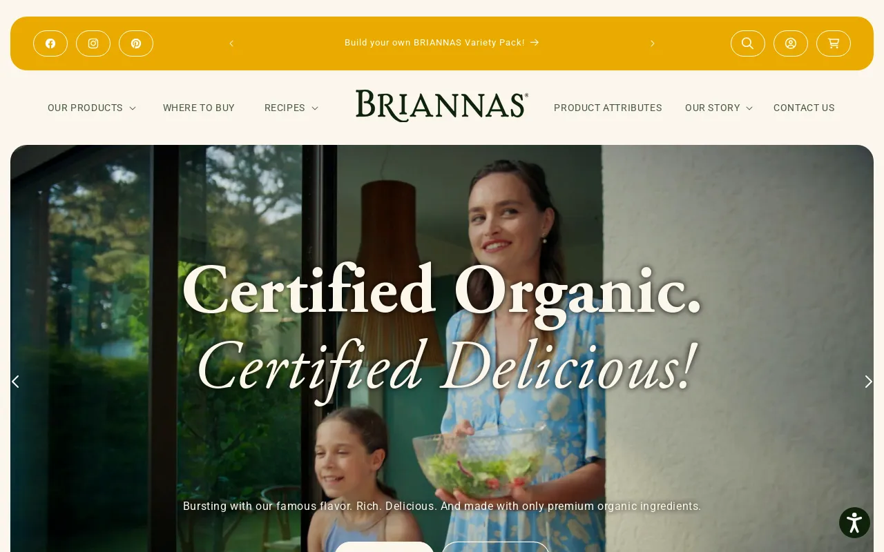 BRIANNAS Fine Salad Dressing screenshot