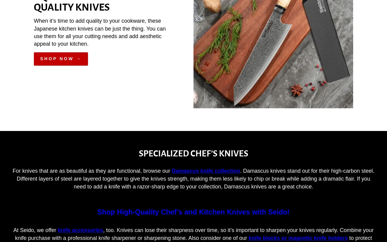 Seido Knives screenshot